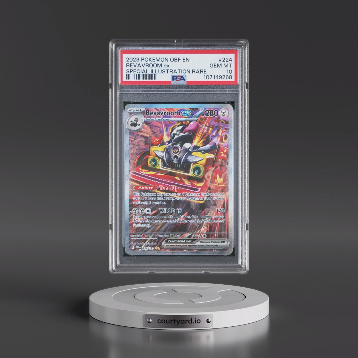 2023 Pokémon Obf EN-Obsidian Flames #224 Revavroom EX - Holo Special Illustration Rare (PSA 10 GEM MINT)