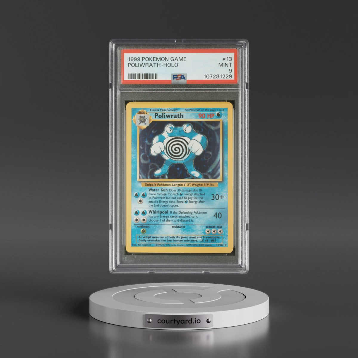 1999 Pokémon Game #13 Poliwrath - Holo (PSA 9 MINT)