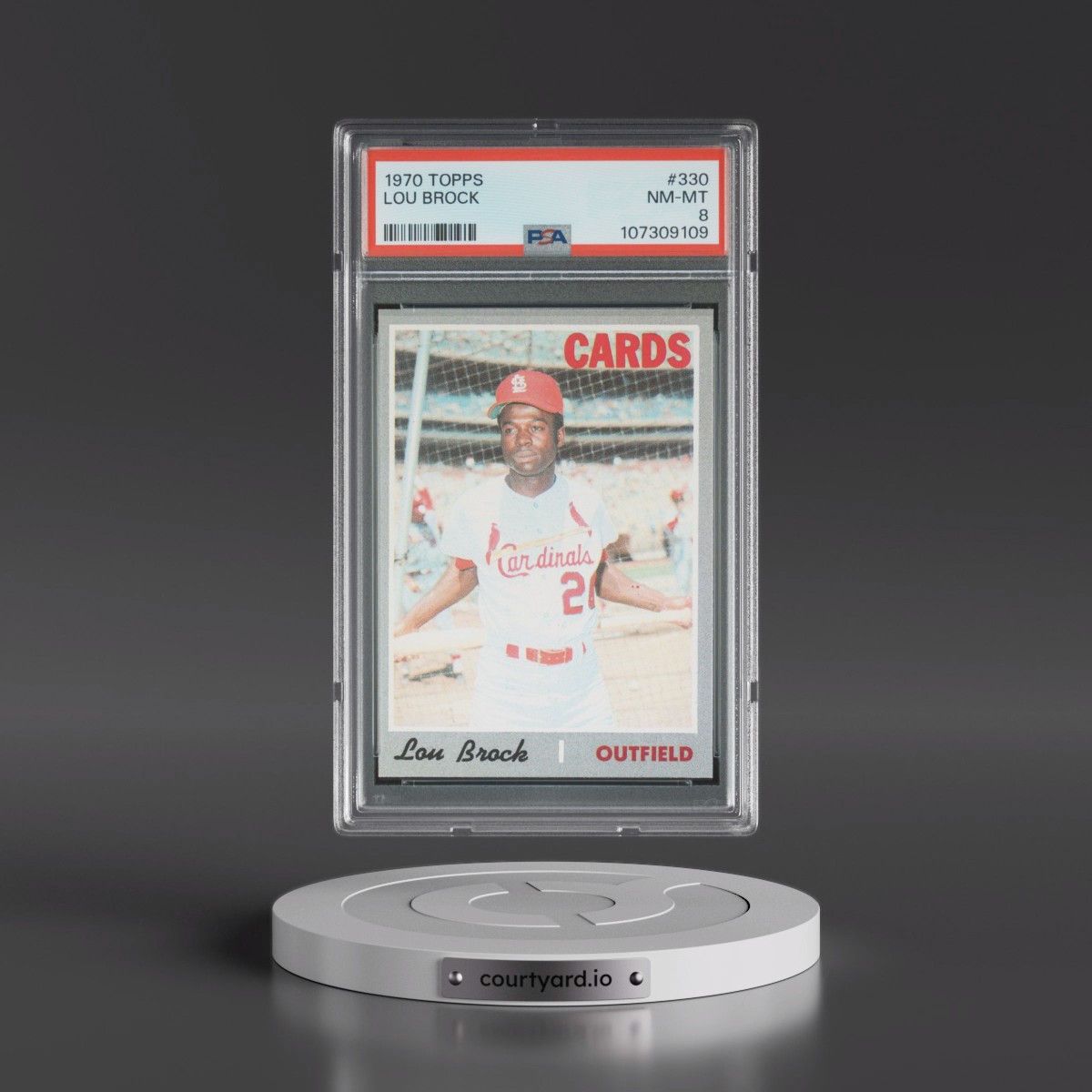 1970 Topps #330 Lou Brock (PSA 8 NM-MT)