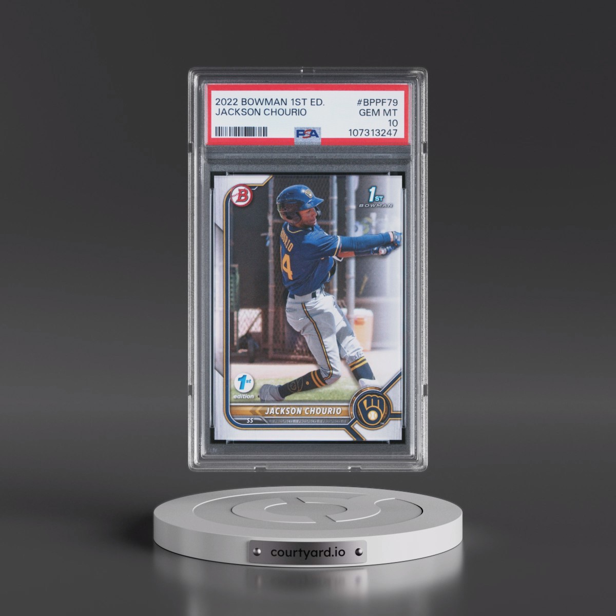 2022 Bowman 1st Edition #BPPF79 Jackson Chourio (PSA 10 GEM MINT)