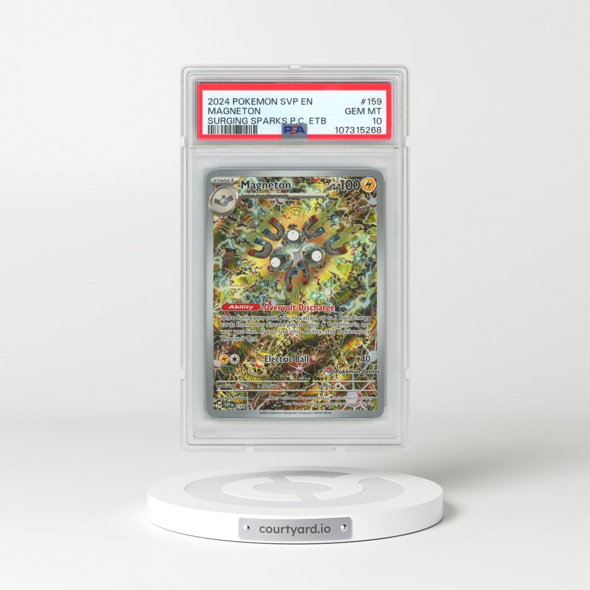 2024 Pokémon Svp EN-SV Black Star Promo #159 Magneton - Surging Sparks Pokemon Center Elite Trainer Box (PSA 10 GEM MINT)