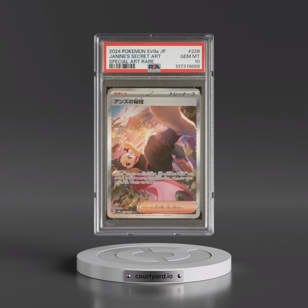 2024 Pokémon Sv8a-Terastal Fest EX #228 Janine's Secret Art - Special Art Rare (PSA 10 GEM MINT)