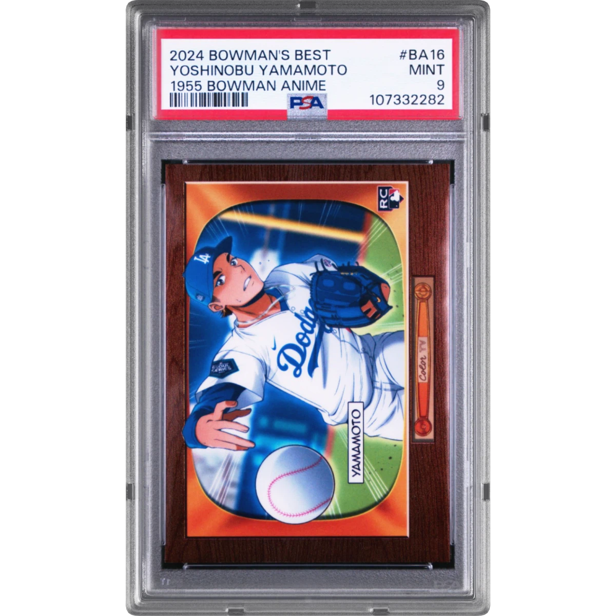 2024 Bowman's Best 1955 Bowman Anime #BA16 Yoshinobu Yamamoto (PSA 9 MINT)