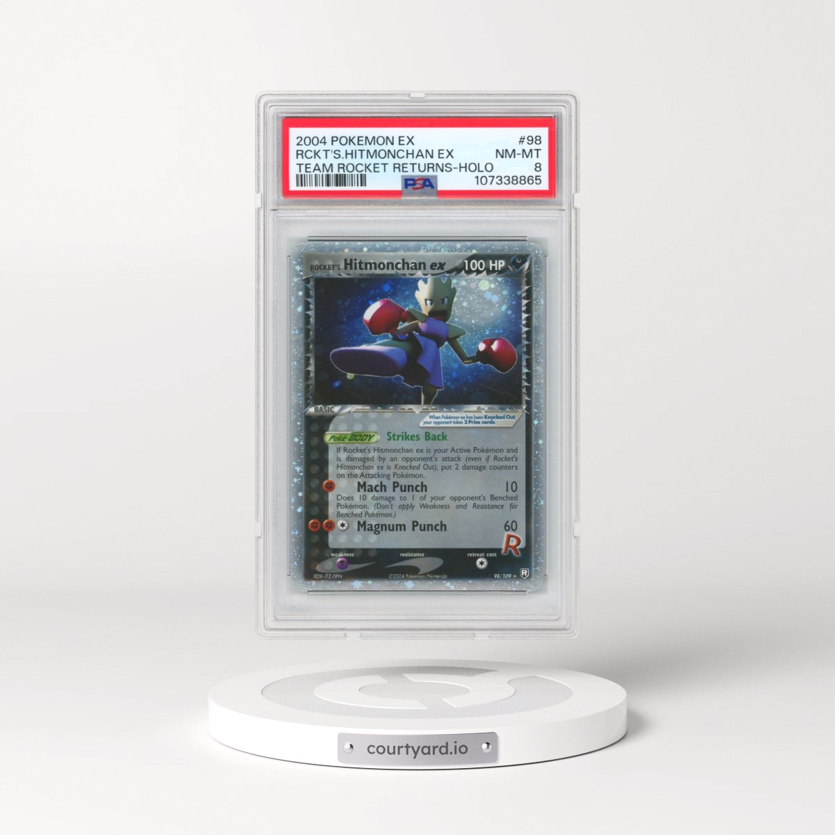 2004 Pokémon EX Team Rocket Returns #98 Rocket's Hitmonchan EX - Holo Holo (PSA 8 NM-MT)