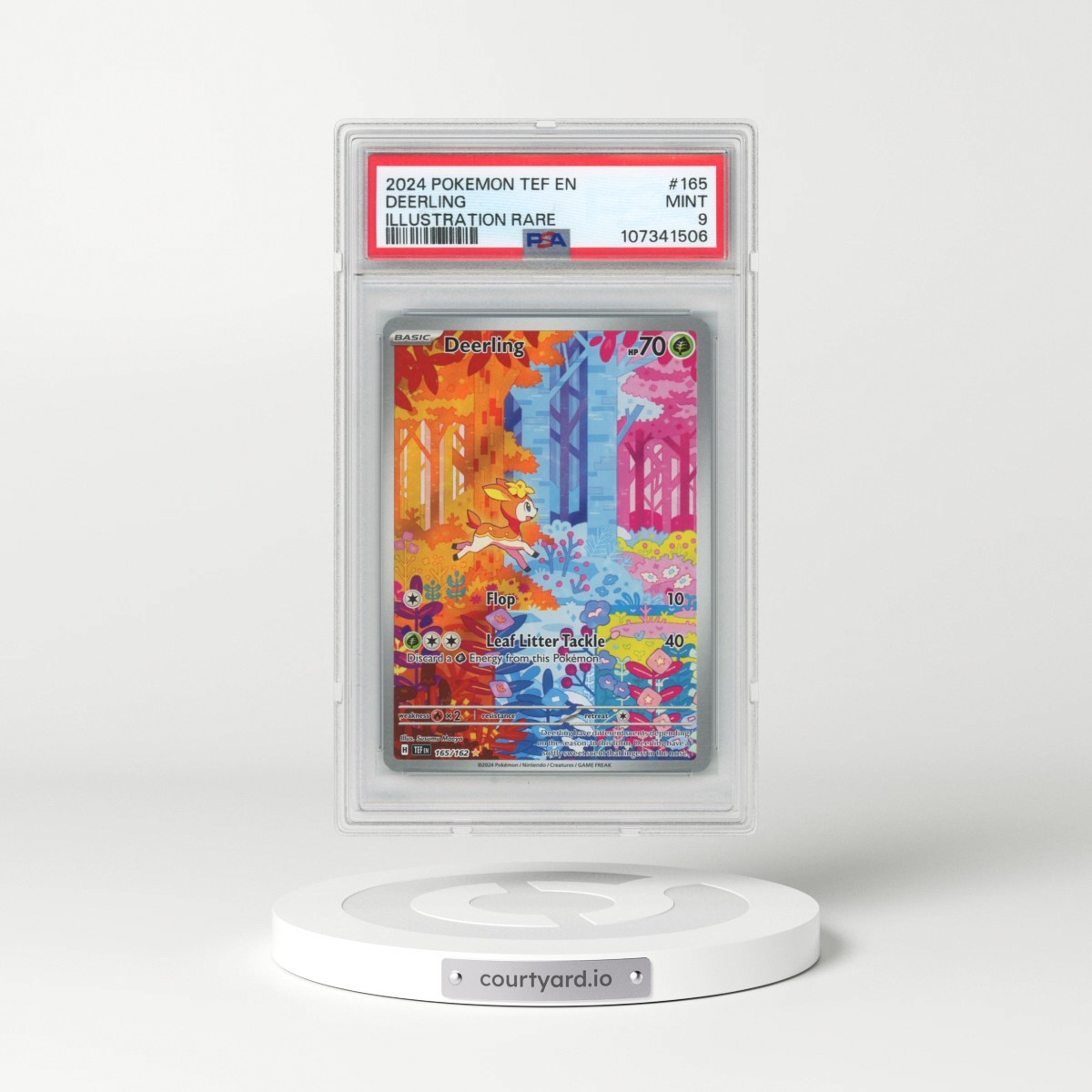 2024 Pokémon Tef EN-Temporal Forces #165 Deerling - Illustration Rare (PSA 9 MINT)