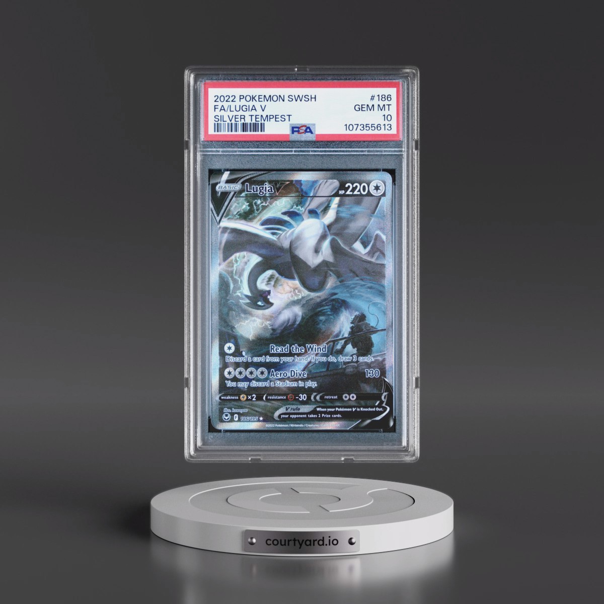 2022 Pokémon Sword & Shield Silver Tempest #186 Lugia V - Holo Full Art (PSA 10 GEM MINT)
