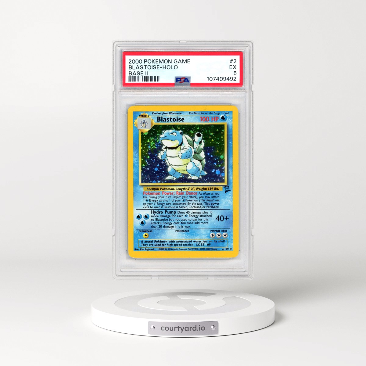 2000 Pokémon Game Base II #2 Blastoise - Holo (PSA 5 EX)