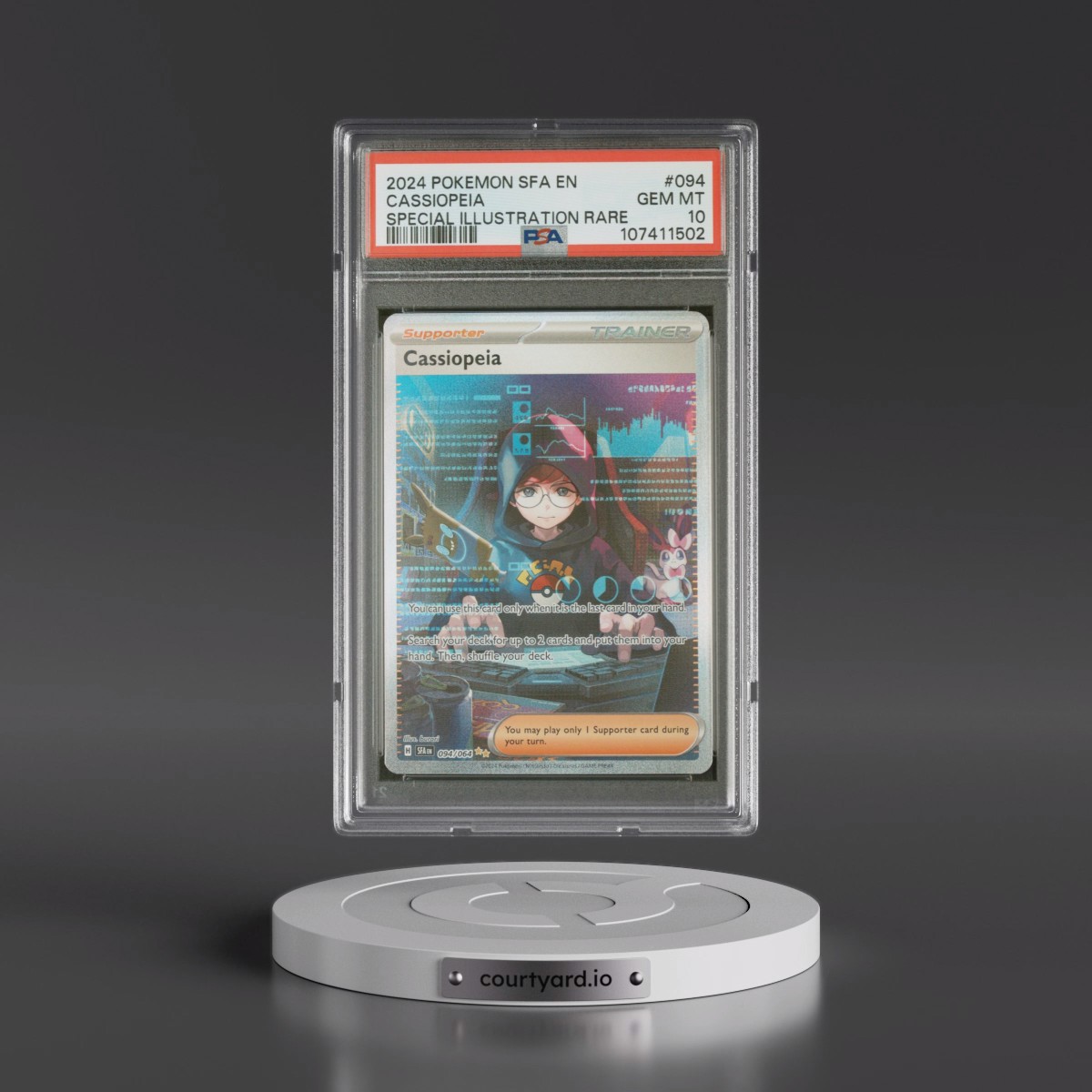 2024 Pokémon Sfa EN-Shrouded Fable #094 Cassiopeia - Special Illustration Rare (PSA 10 GEM MINT)
