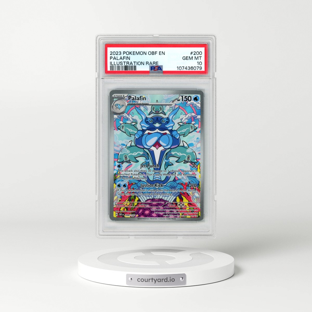 2023 Pokémon Obf EN-Obsidian Flames #200 Palafin - Illustration Rare (PSA 10 GEM MINT)