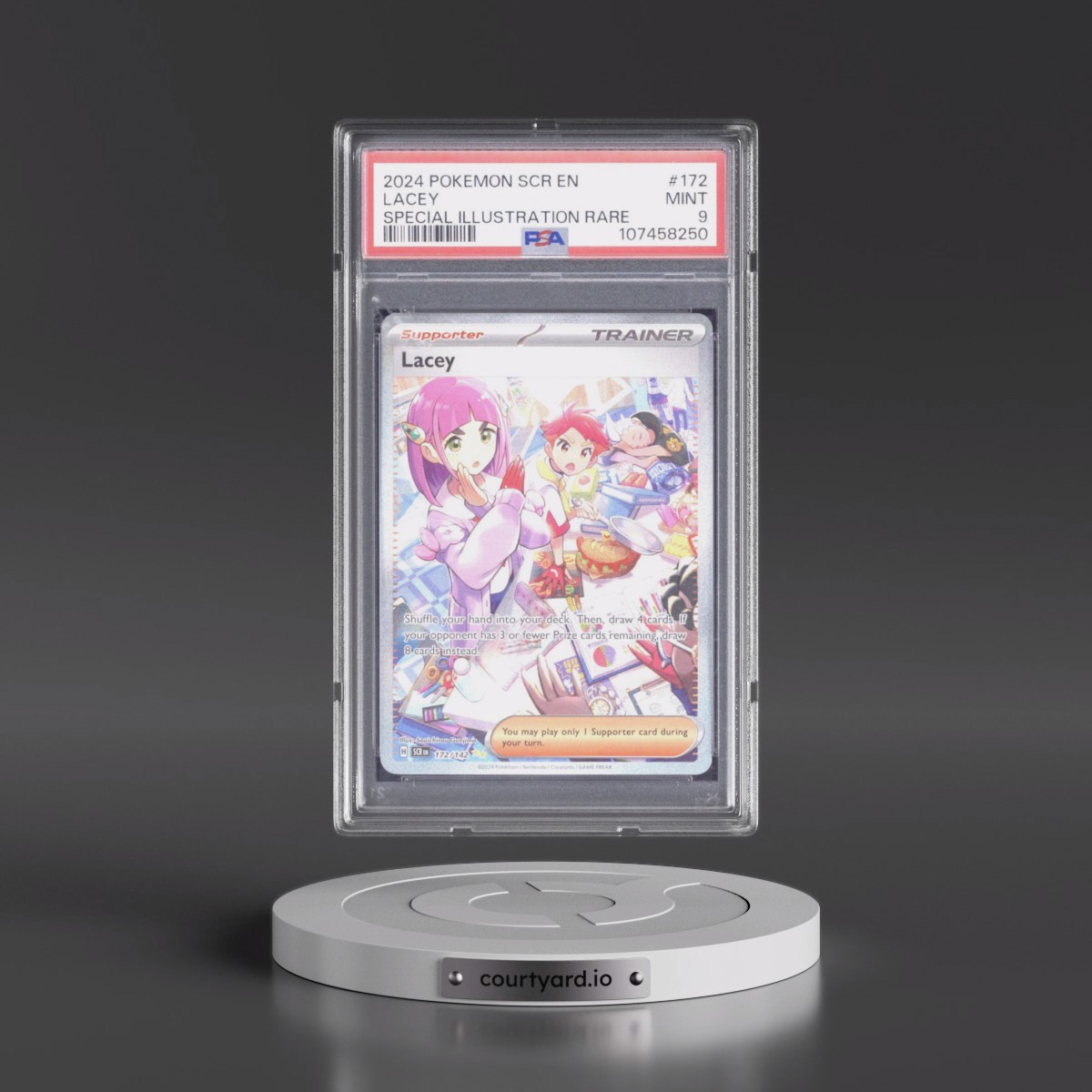 2024 Pokémon Scr EN-Stellar Crown #172 Lacey - Special Illustration Rare (PSA 9 MINT)