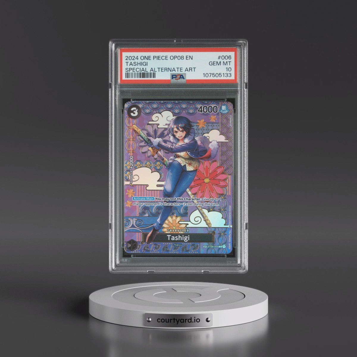2024 One Piece OP08-Two Legends #006 Tashigi - Special Alternate Art (PSA 10 GEM MINT)