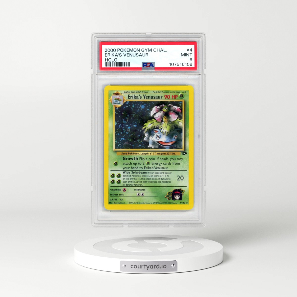 2000 Pokémon Gym Challenge #4 Erika's Venusaur - Holo (PSA 9 MINT)