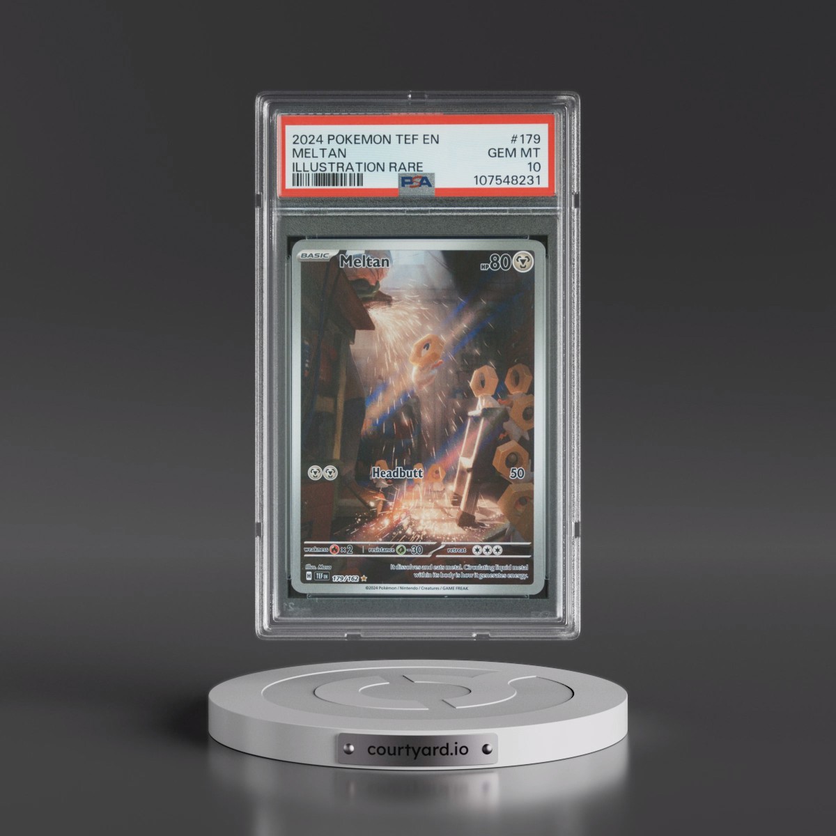 2024 Pokémon Tef EN-Temporal Forces #179 Meltan - Illustration Rare (PSA 10 GEM MINT)