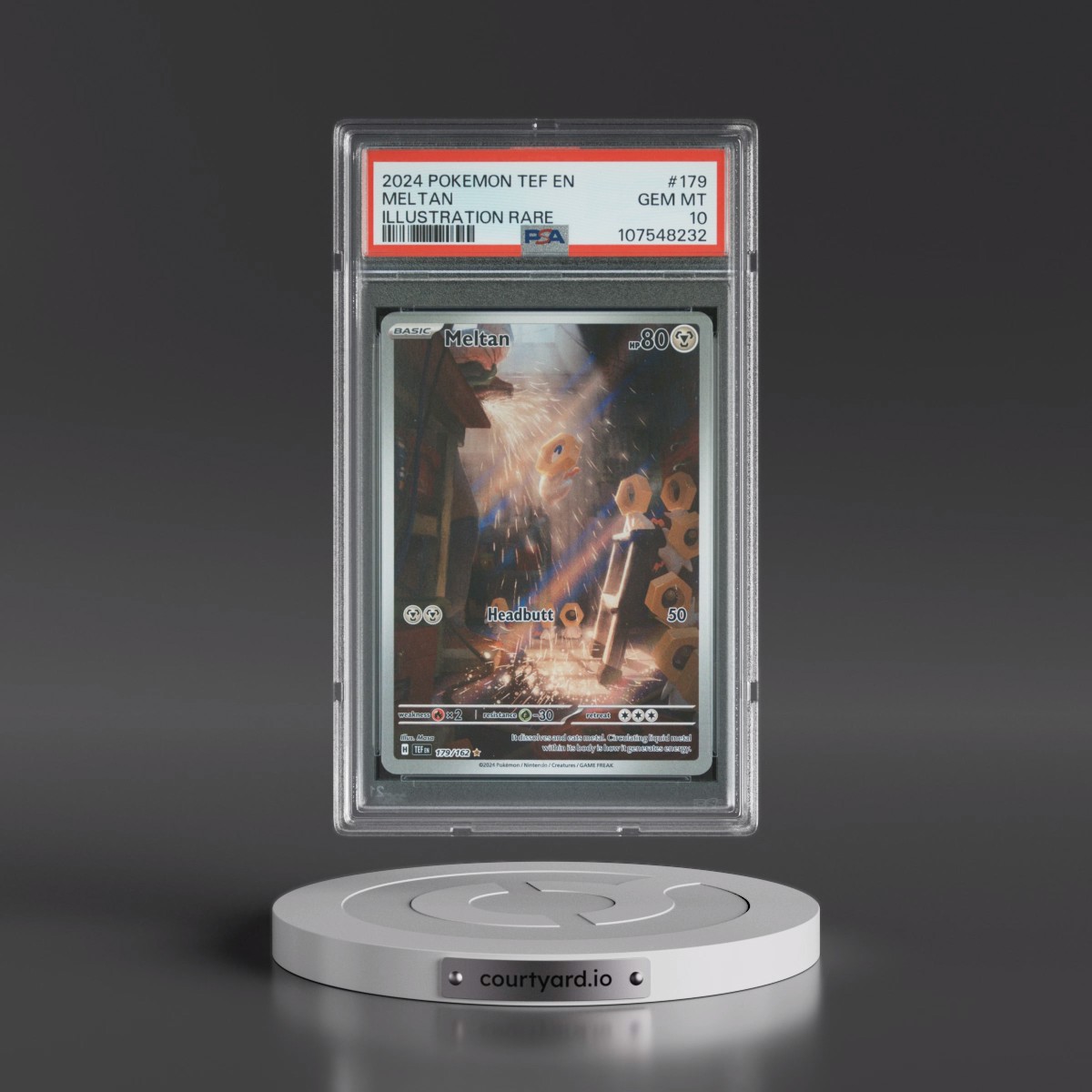 2024 Pokémon Tef EN-Temporal Forces #179 Meltan - Illustration Rare (PSA 10 GEM MINT)