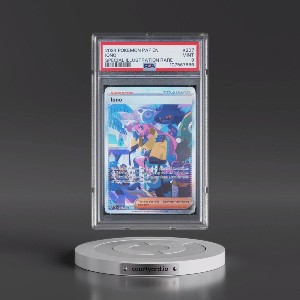 2024 Pokémon Paf EN-Paldean Fates #237 Iono - Special Illustration Rare (PSA 9 MINT)