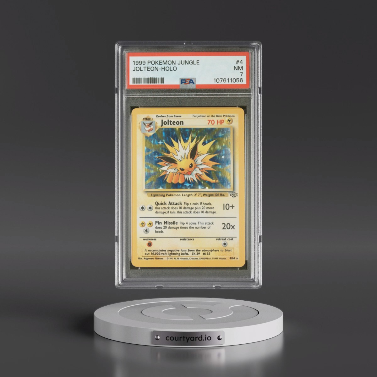 1999 Pokémon Jungle #4 Jolteon - Holo (PSA 7 NM)