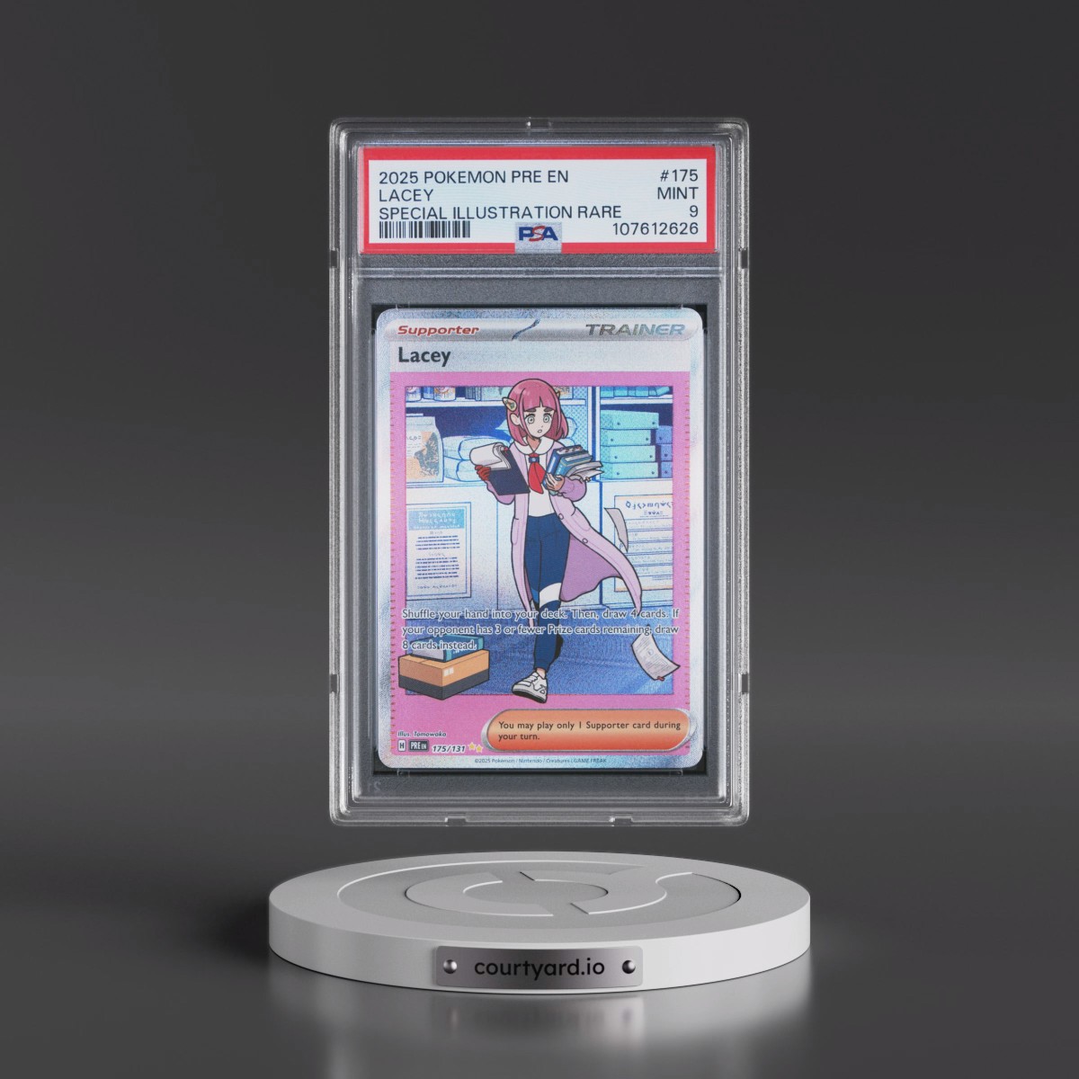 2025 Pokémon Pre EN-Prismatic Evolutions #175 Lacey - Special Illustration Rare (PSA 9 MINT)