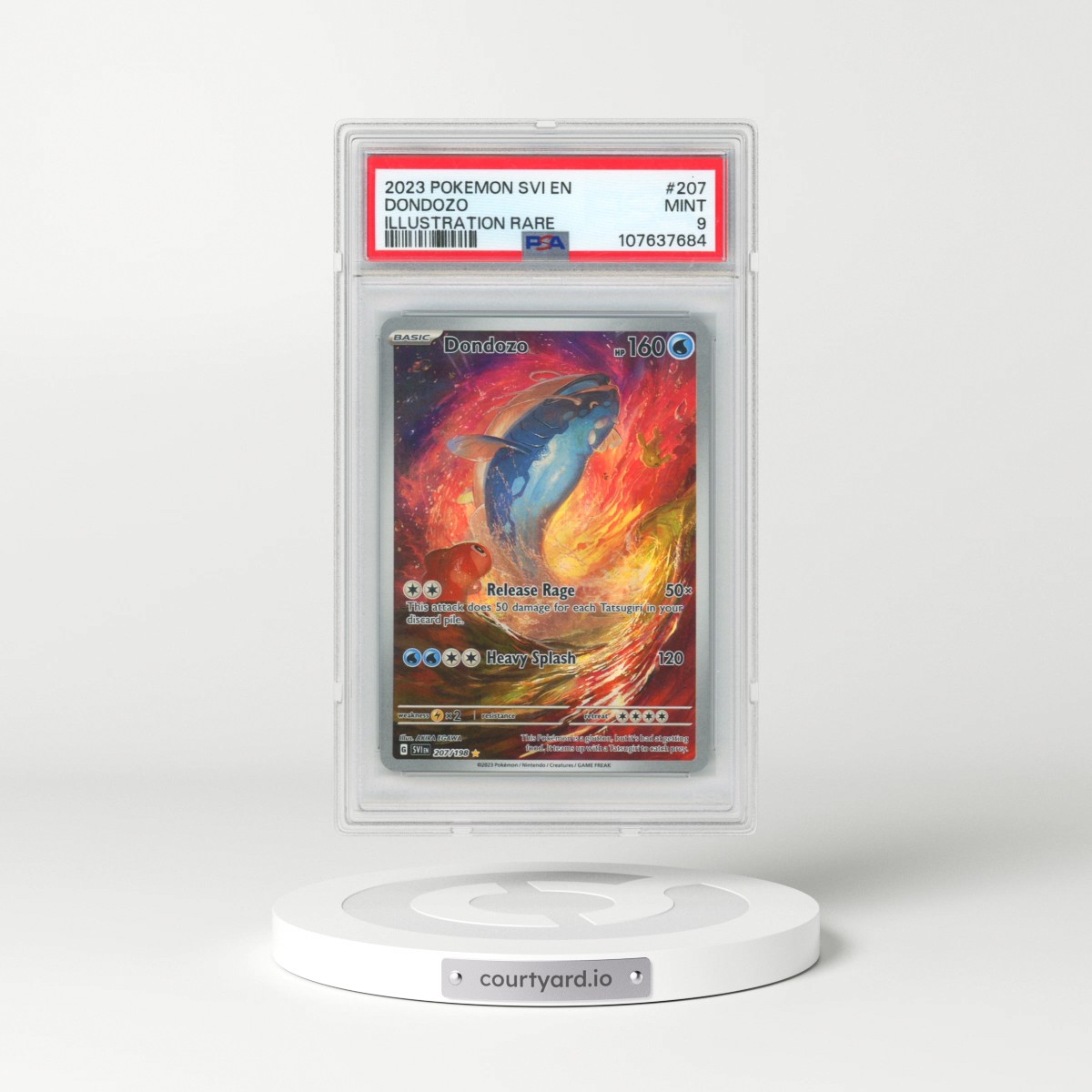 2023 Pokémon Svi EN-Scarlet & Violet #207 Dondozo - Illustration Rare (PSA 9 MINT)