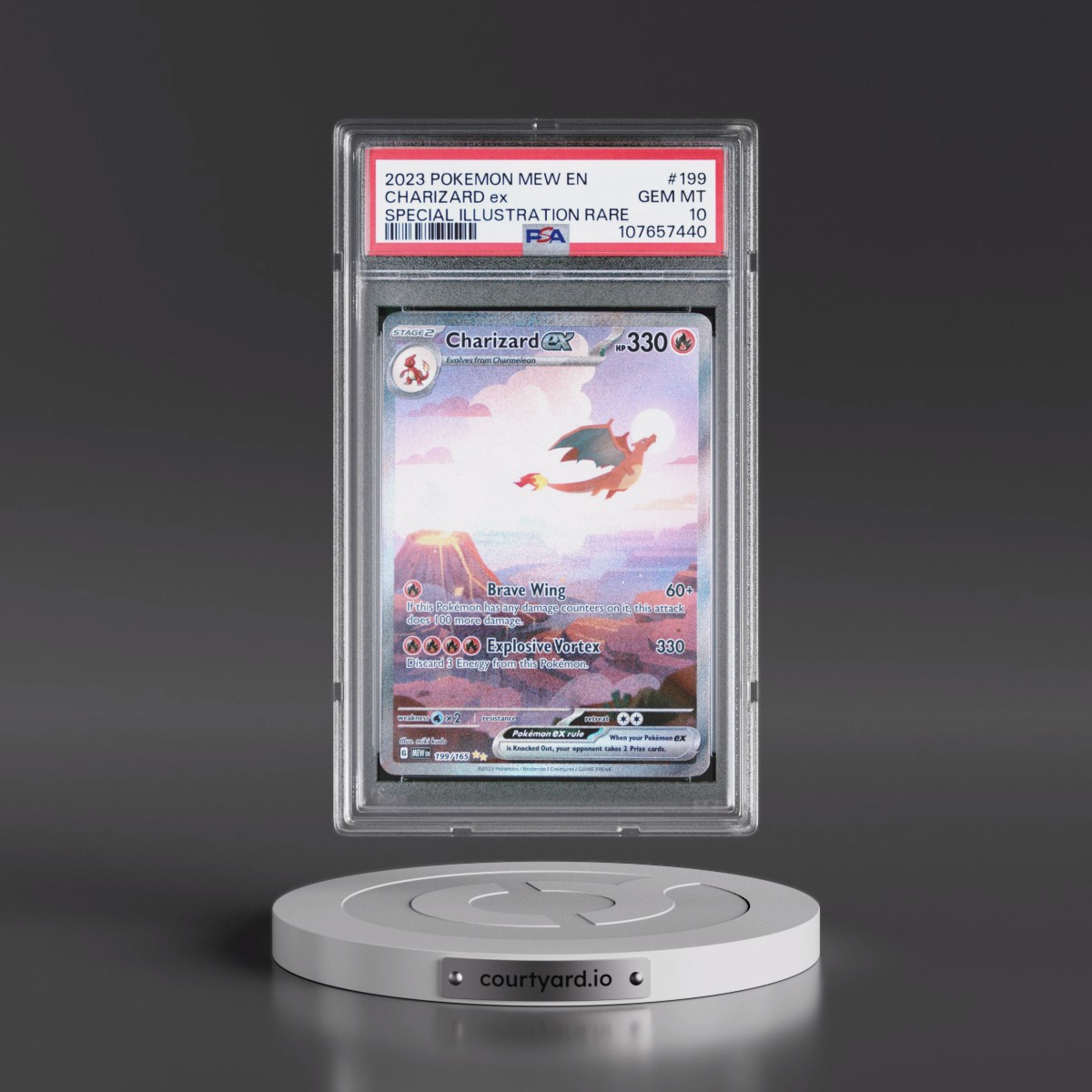 2023 Pokémon Mew EN-151 #199 Charizard EX - Holo Special Illustration Rare (PSA 10 GEM MINT)