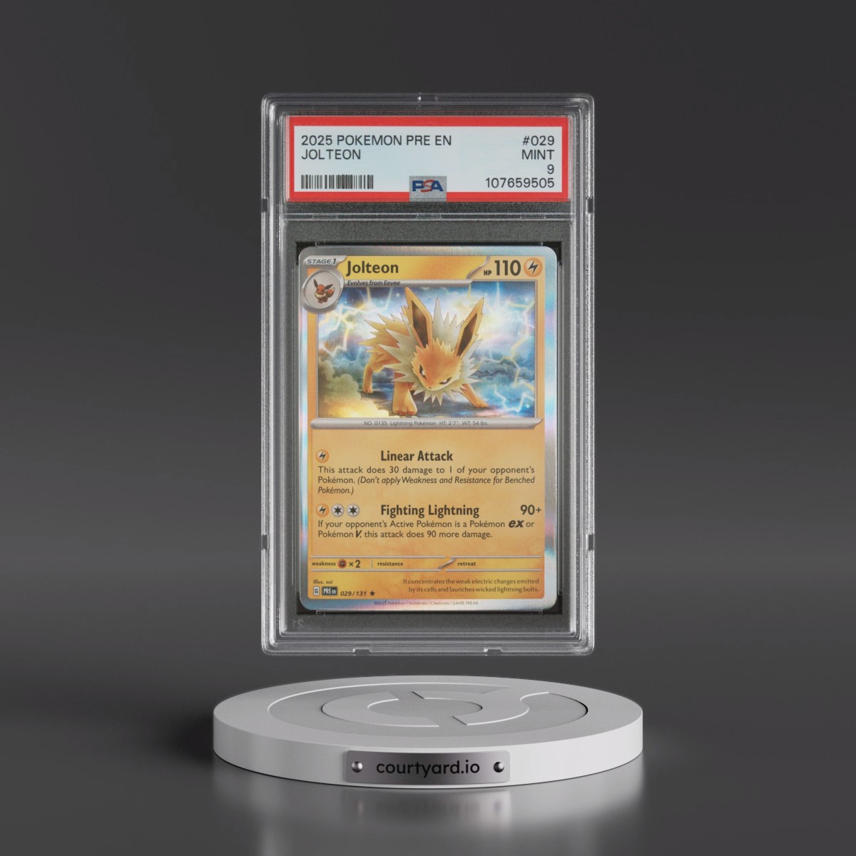 2025 Pokémon Pre EN-Prismatic Evolutions #029 Jolteon (PSA 9 MINT)