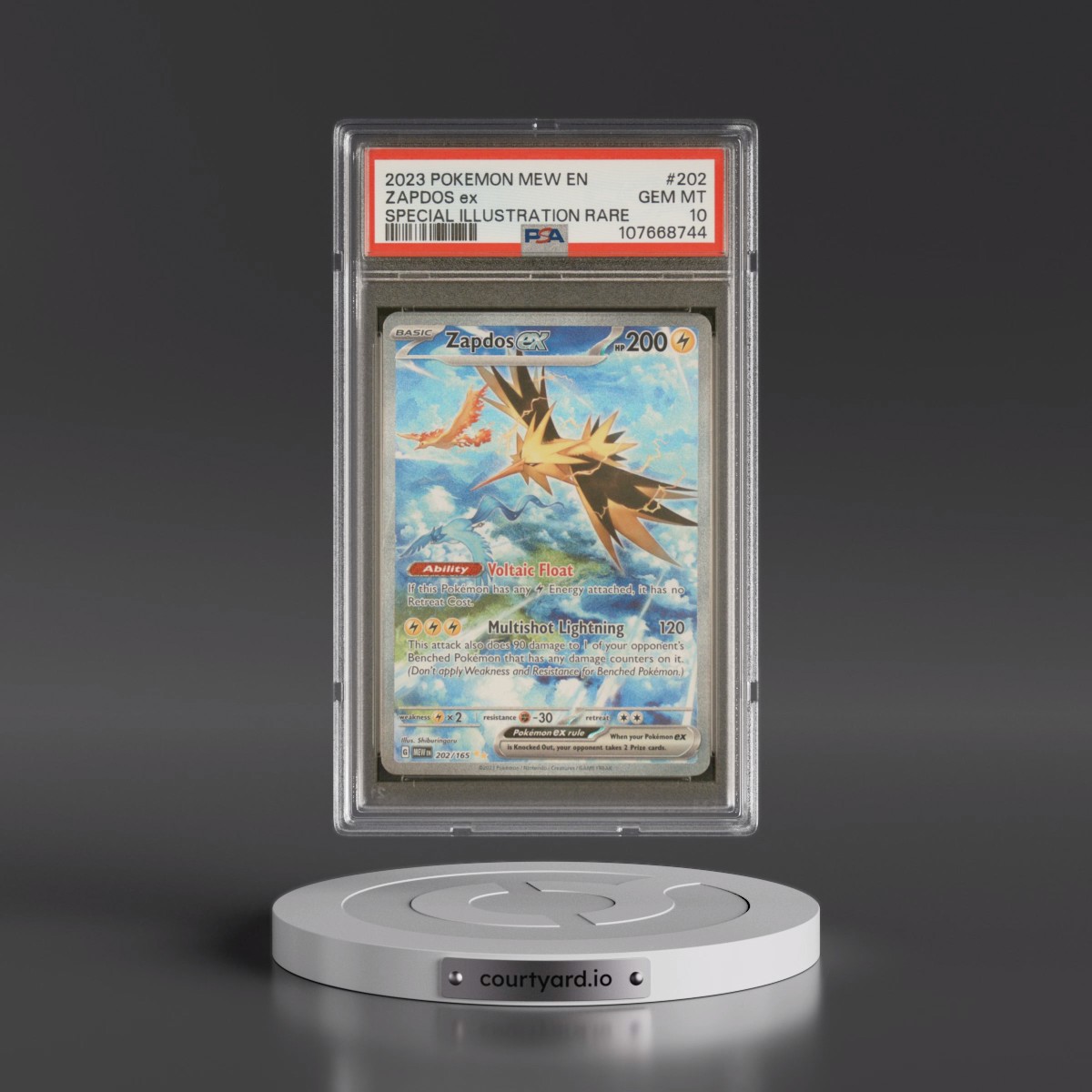 2023 Pokémon Mew EN-151 #202 Zapdos EX - Holo Special Illustration Rare (PSA 10 GEM MINT)