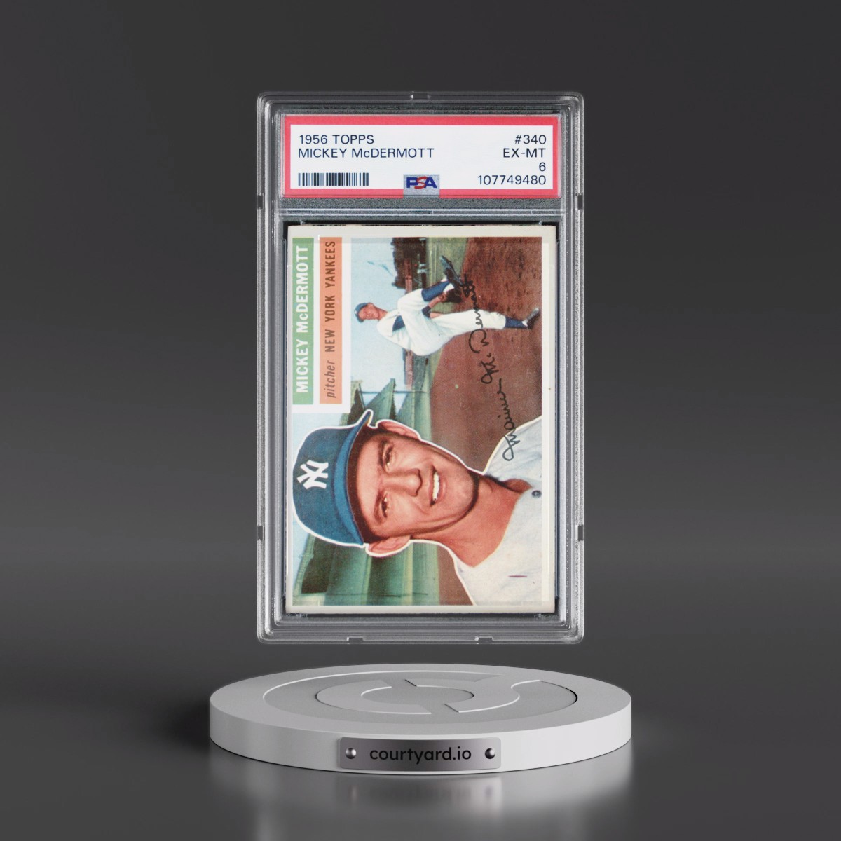 1956 Topps #340 Mickey McDermott (PSA 6 EX-MT)
