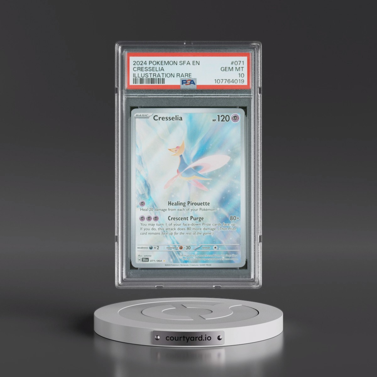 2024 Pokémon Sfa EN-Shrouded Fable #071 Cresselia - Illustration Rare (PSA 10 GEM MINT)