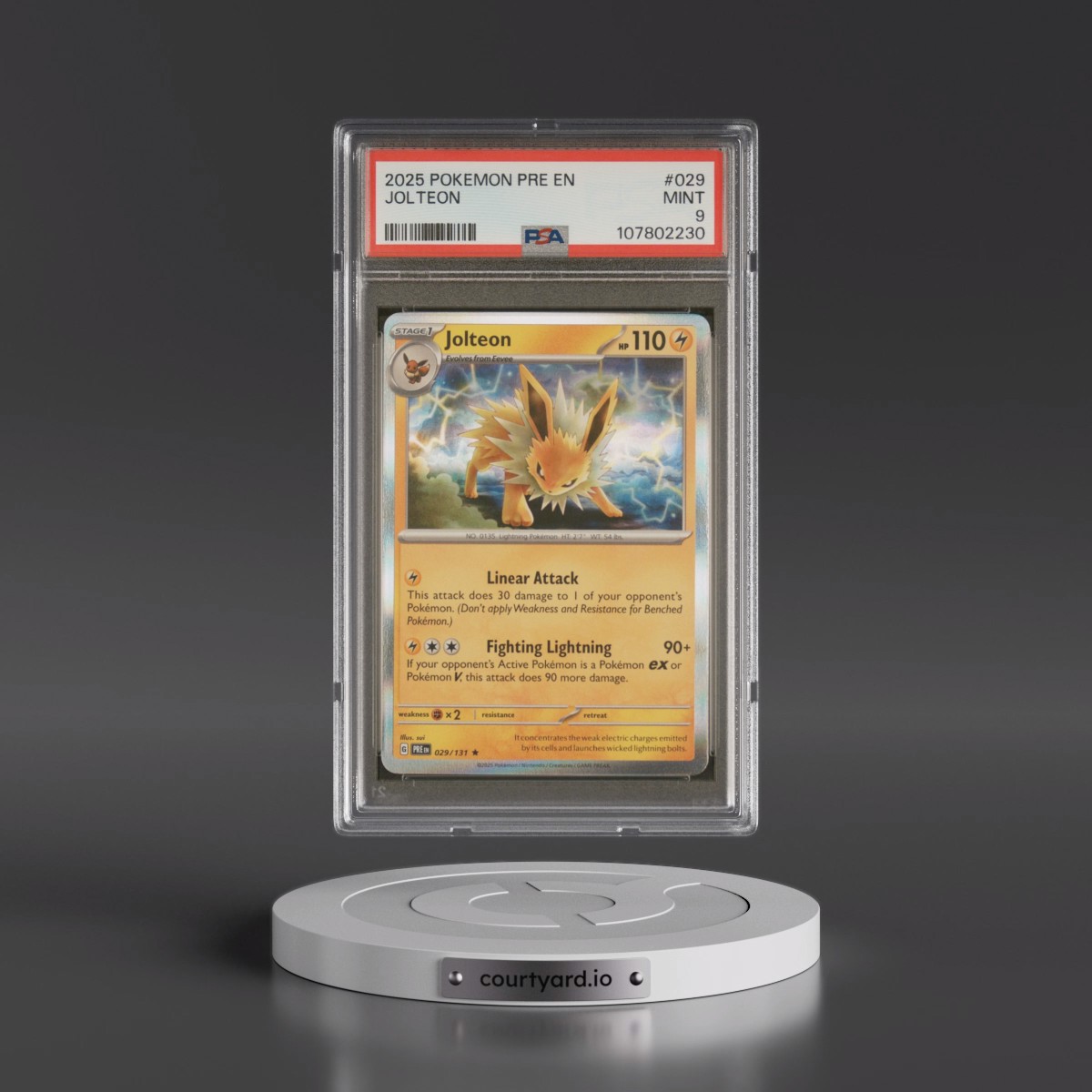 2025 Pokémon Pre EN-Prismatic Evolutions #029 Jolteon (PSA 9 MINT)
