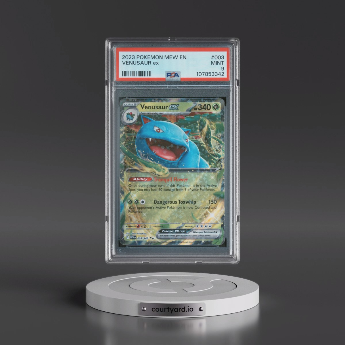 2023 Pokémon Mew EN-151 #003 Venusaur EX - Holo (PSA 9 MINT)