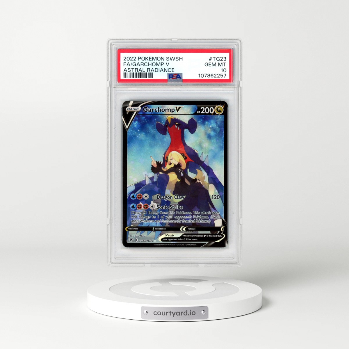 2022 Pokémon Sword & Shield Astral Radiance #TG23 Garchomp V - Holo Full Art (PSA 10 GEM MINT)