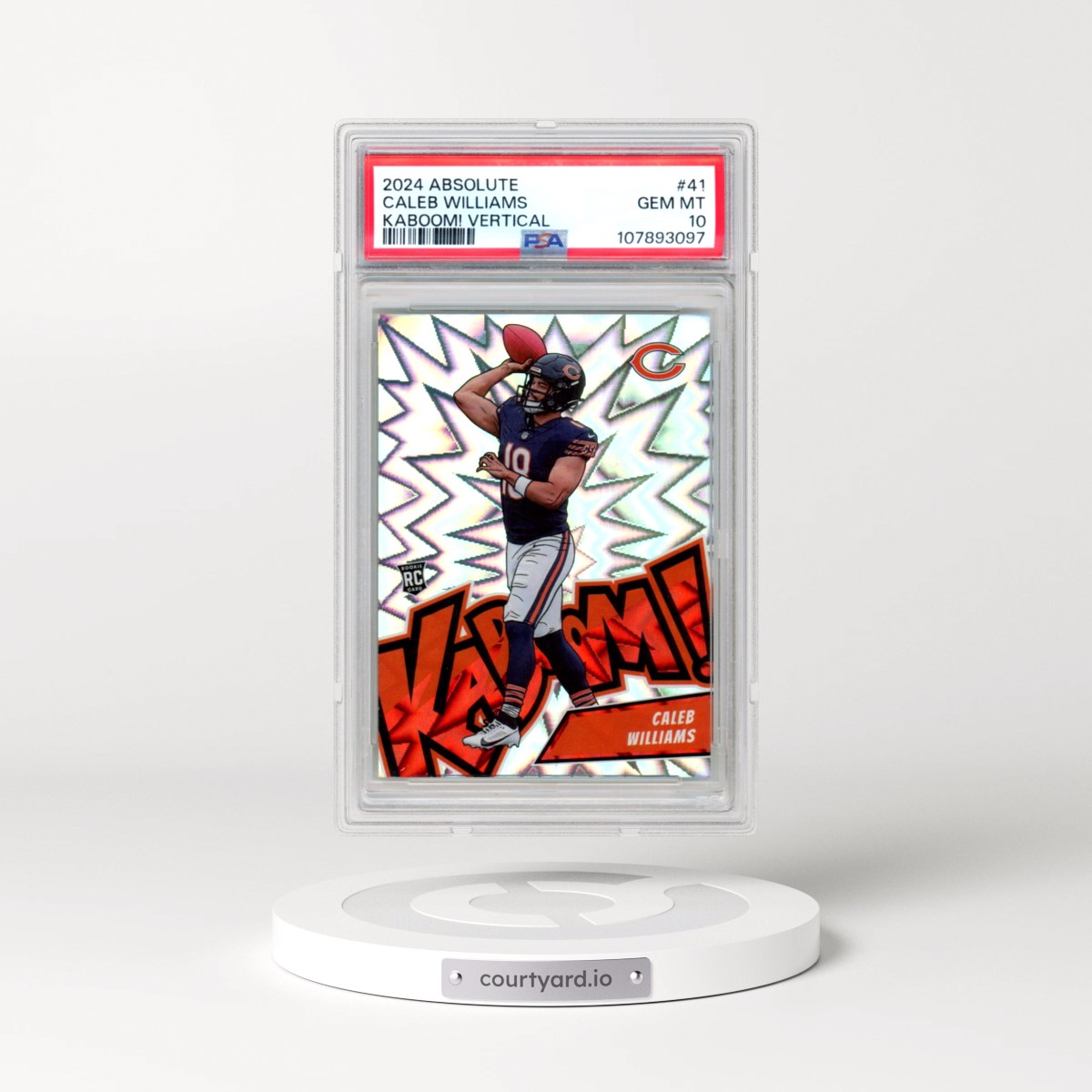 2024 Panini Absolute Kaboom! Vertical #41 Caleb Williams (PSA 10 GEM MINT)