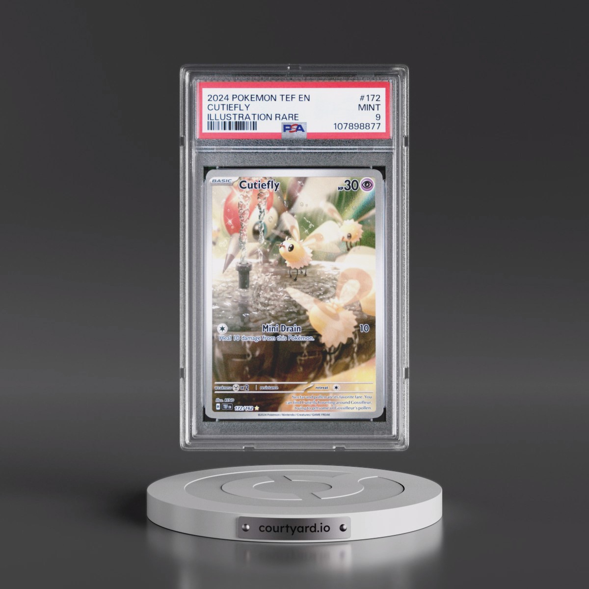 2024 Pokémon Tef EN-Temporal Forces #172 Cutiefly - Illustration Rare (PSA 9 MINT)