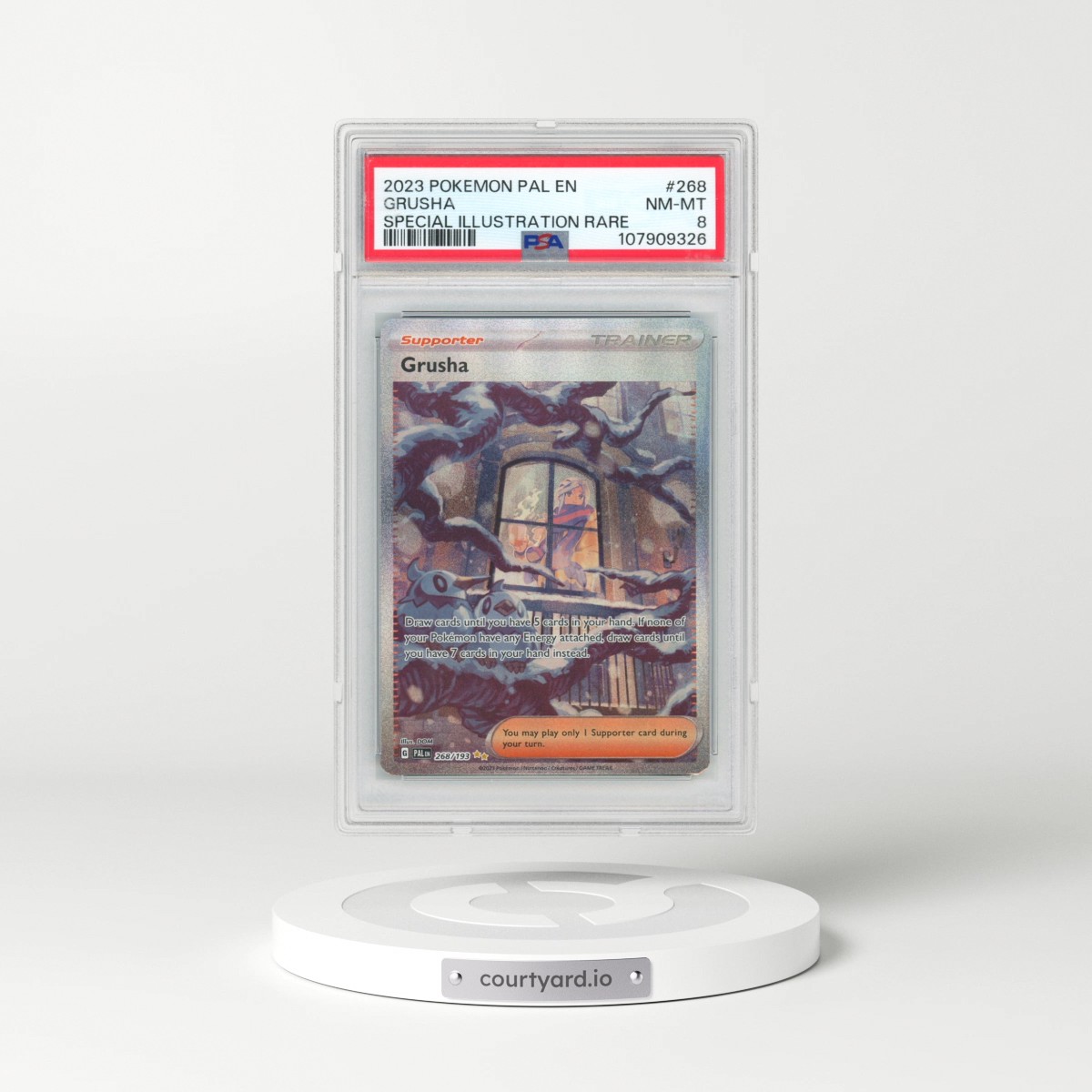 2023 Pokémon Pal EN-Paldea Evolved #268 Grusha - Special Illustration Rare (PSA 8 NM-MT)
