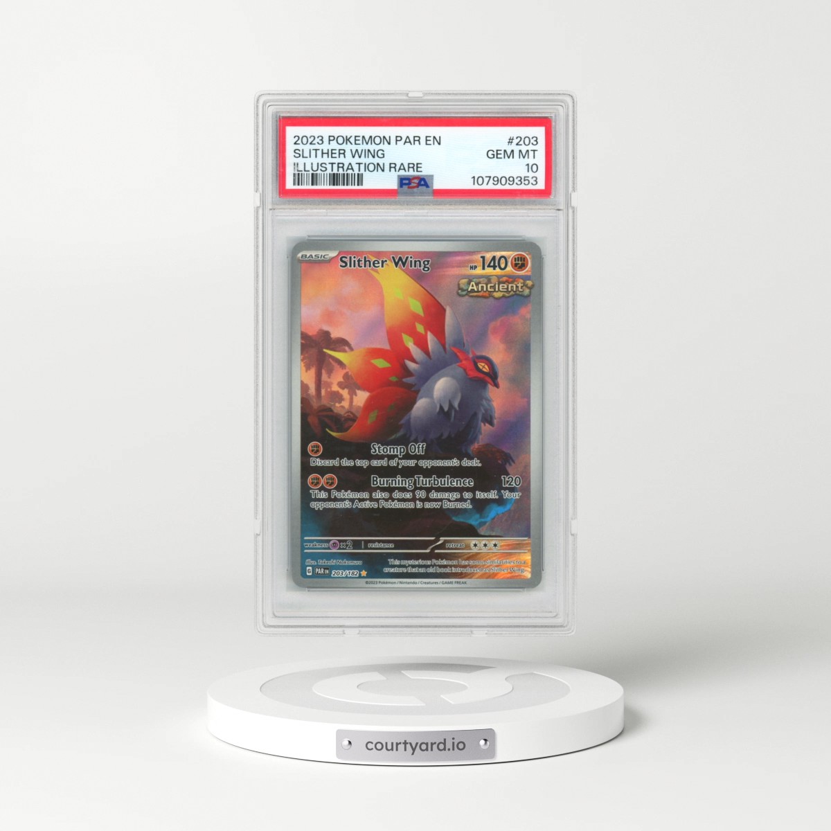 2023 Pokémon Par EN-Paradox Rift #203 Slither Wing - Illustration Rare (PSA 10 GEM MINT)