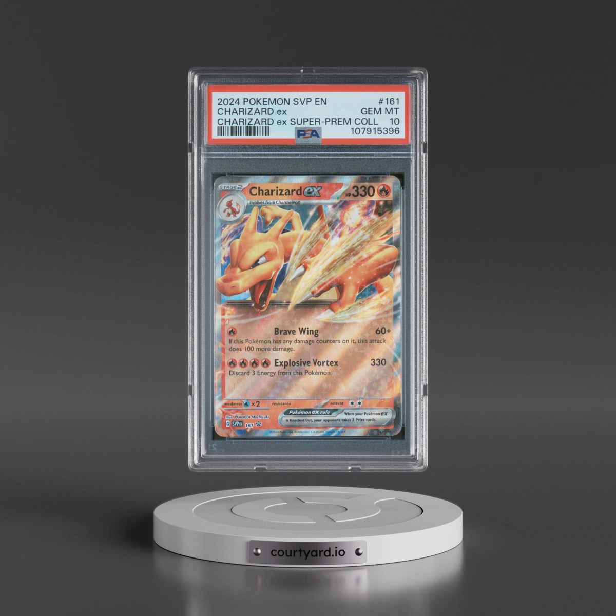 2024 Pokémon Svp EN-SV Black Star Promo #161 Charizard EX - Holo Charizard EX Super-Premium Collection (PSA 10 GEM MINT)