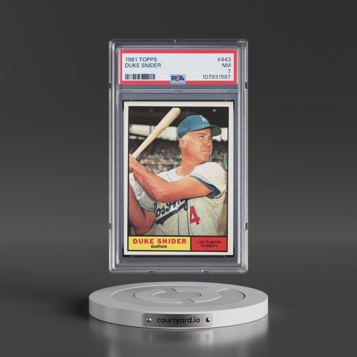 1961 Topps #443 Duke Snider (PSA 7 NM)