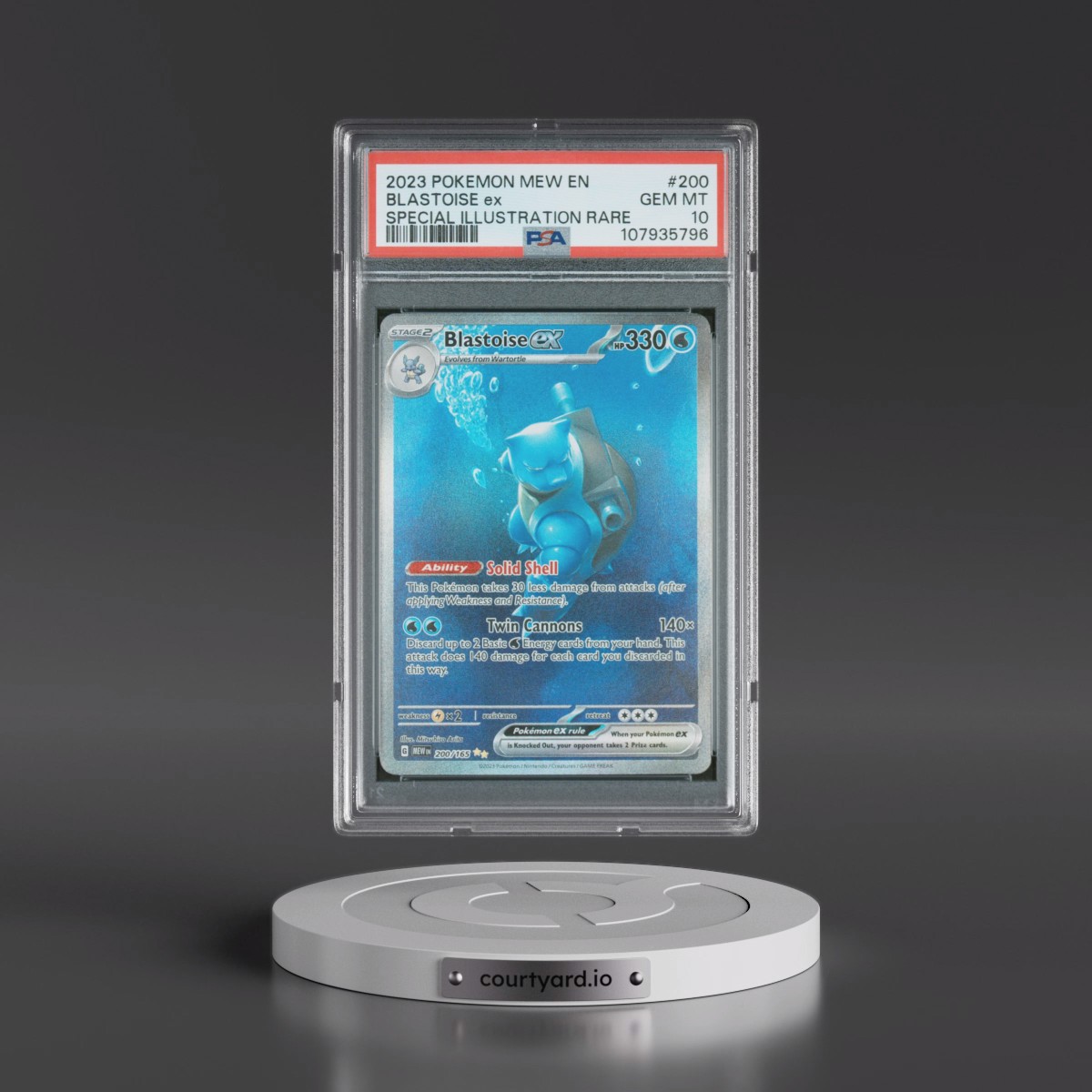 2023 Pokémon Mew EN-151 #200 Blastoise EX - Holo Special Illustration Rare (PSA 10 GEM MINT)