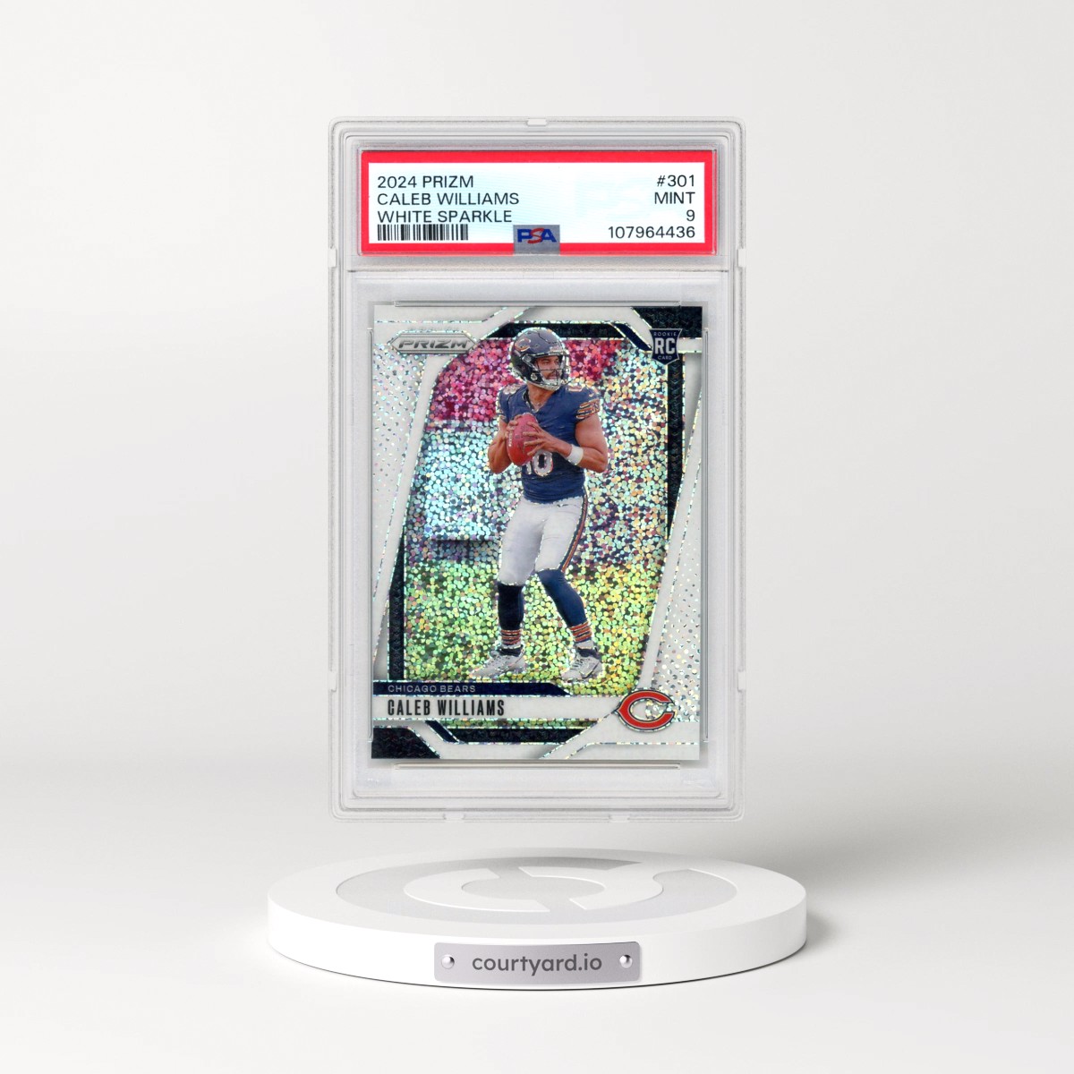 2024 Panini Prizm #301 Caleb Williams - White Sparkle (PSA 9 MINT)