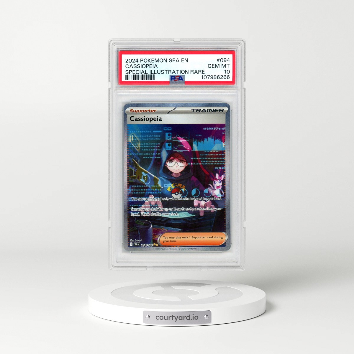 2024 Pokémon Sfa EN-Shrouded Fable #094 Cassiopeia - Special Illustration Rare (PSA 10 GEM MINT)