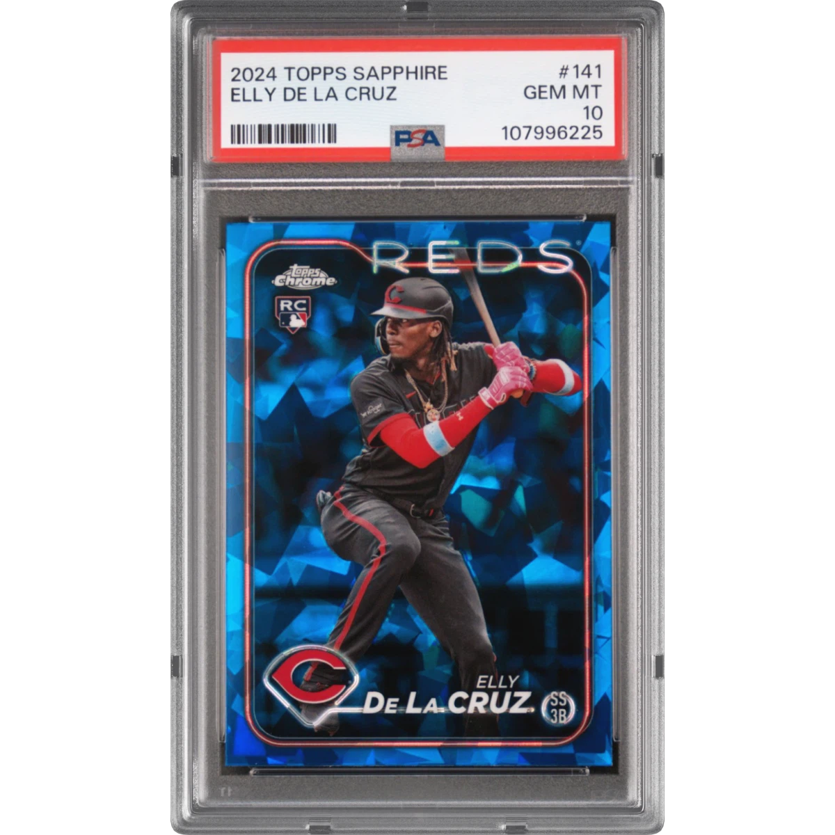 2024 Topps Chrome Sapphire #141 Elly de La Cruz (PSA 10 GEM MINT)