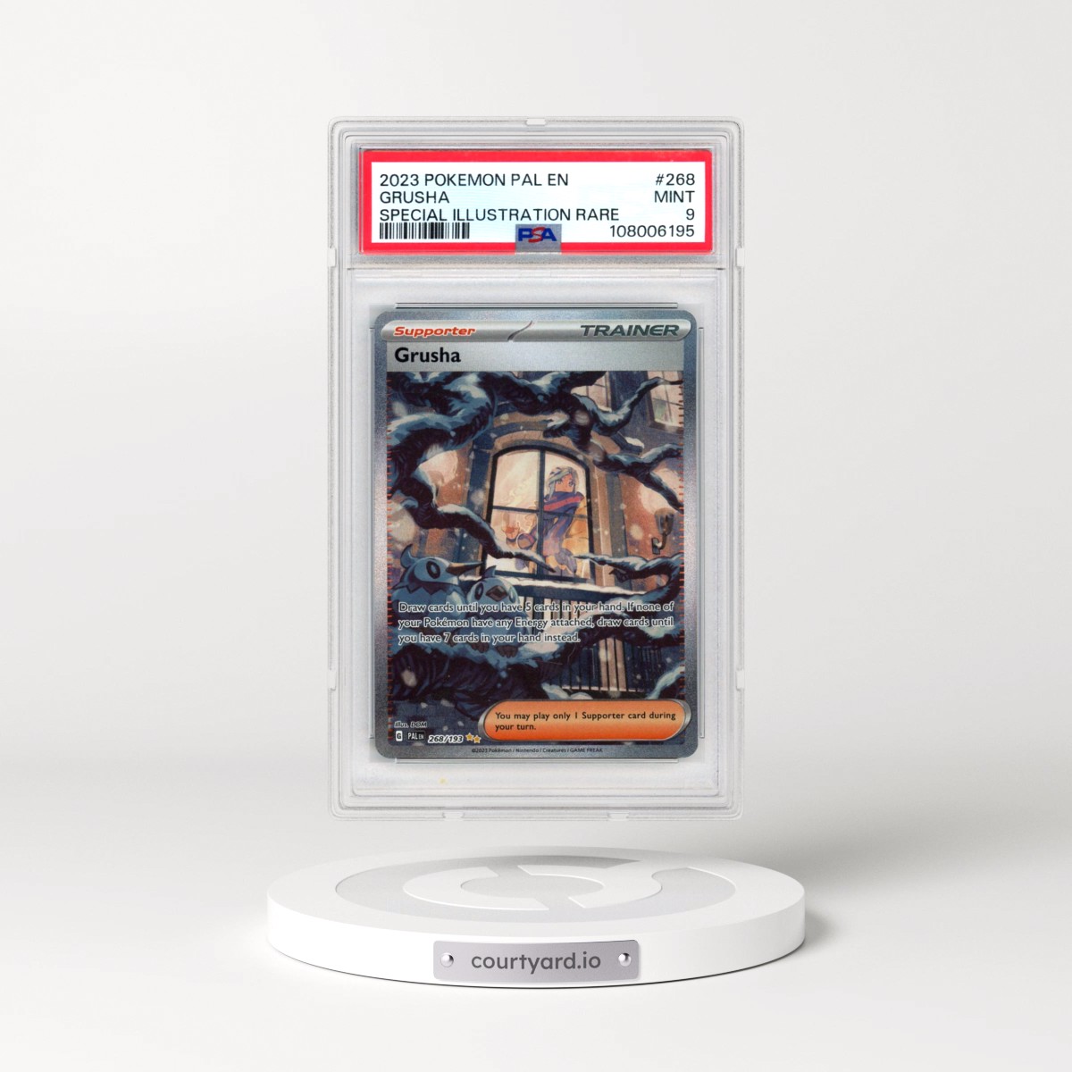 2023 Pokémon Pal EN-Paldea Evolved #268 Grusha - Special Illustration Rare (PSA 9 MINT)