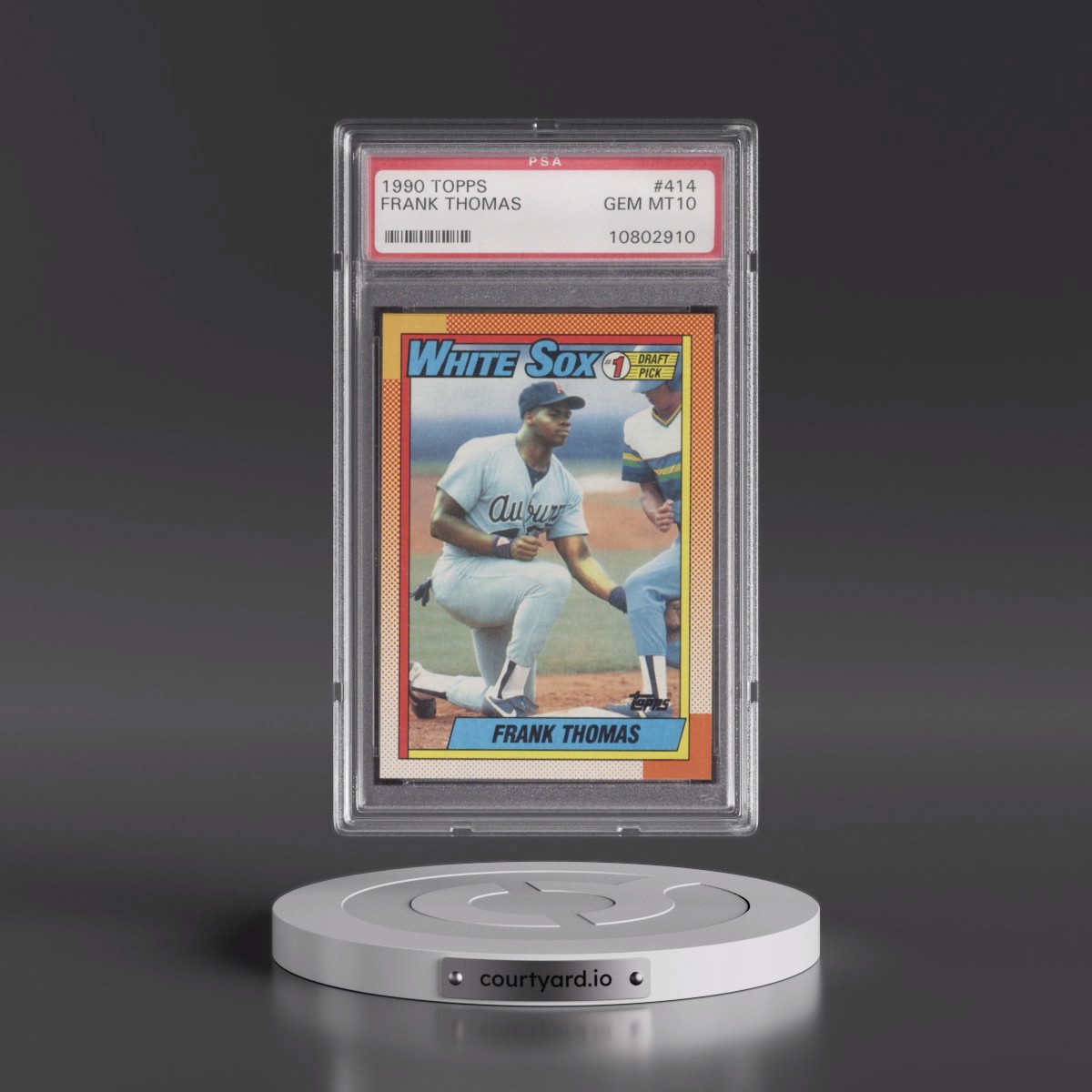 1990 Topps #414 Frank Thomas - Name on Front (PSA 10 GEM MINT)