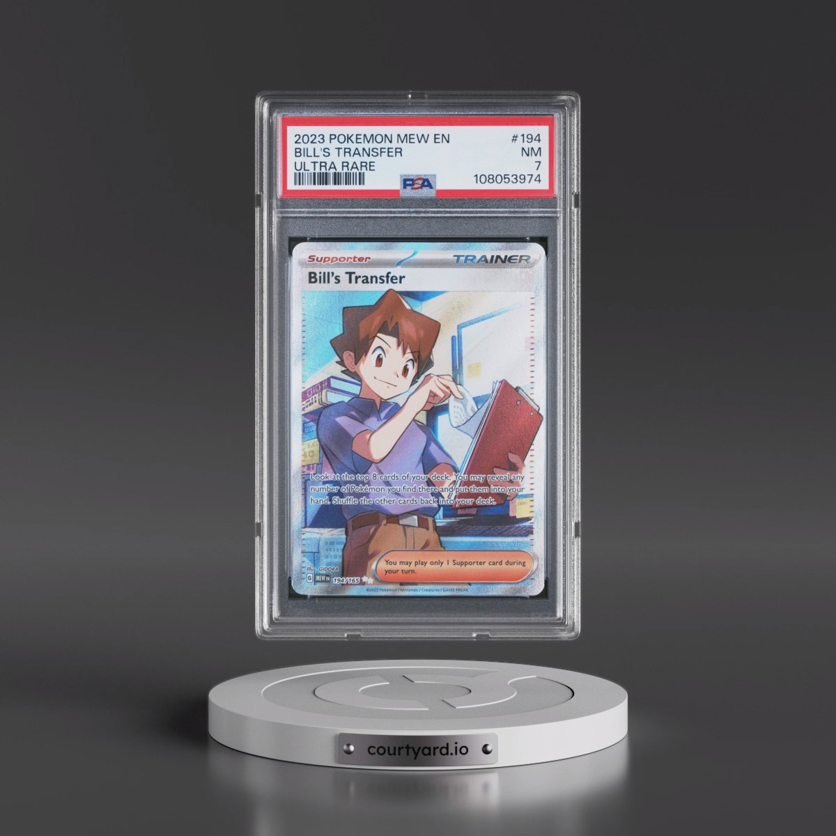 2023 Pokémon Mew EN-151 #194 Bill's Transfer - Ultra Rare (PSA 7 NM)