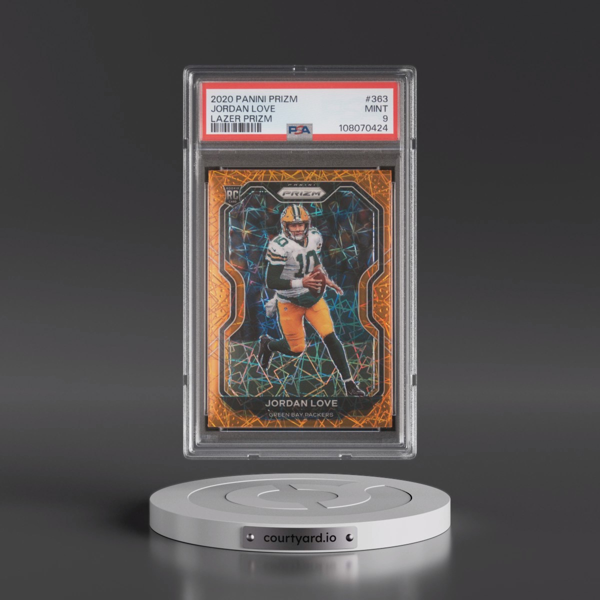 2020 Panini Prizm #363 Jordan Love - Lazer Prizm (PSA 9 MINT)