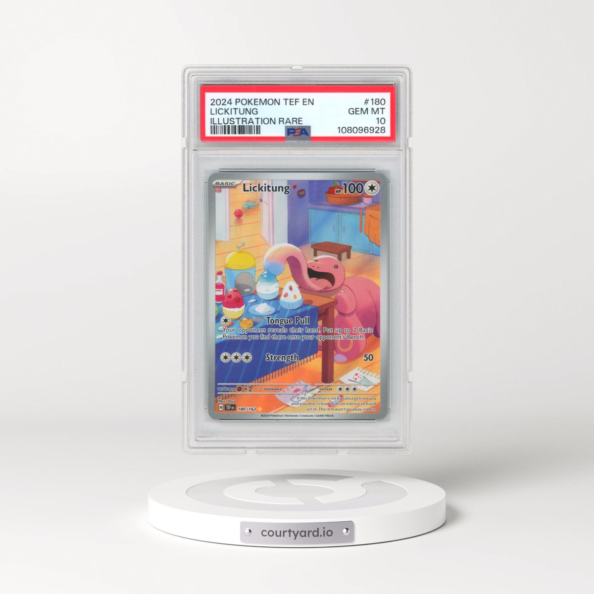 2024 Pokémon Tef EN-Temporal Forces #180 Lickitung - Illustration Rare (PSA 10 GEM MINT)