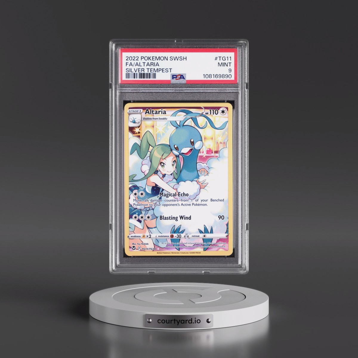 2022 Pokémon Sword & Shield Silver Tempest #TG11 Altaria - Full Art (PSA 9 MINT)