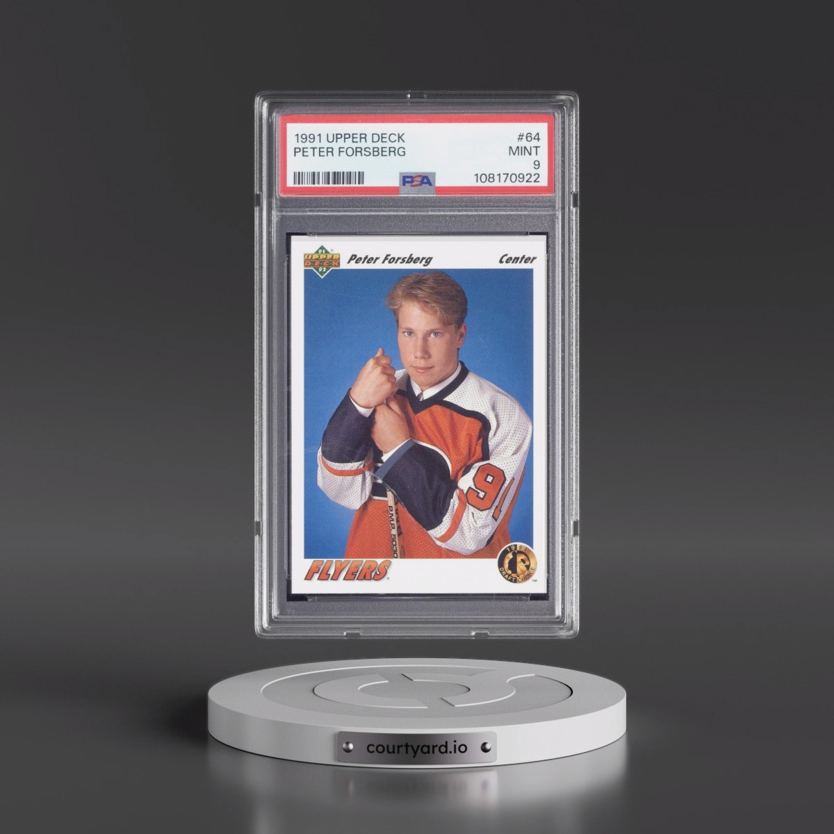 1991 Upper Deck Peter Forsberg #64 PSA 9