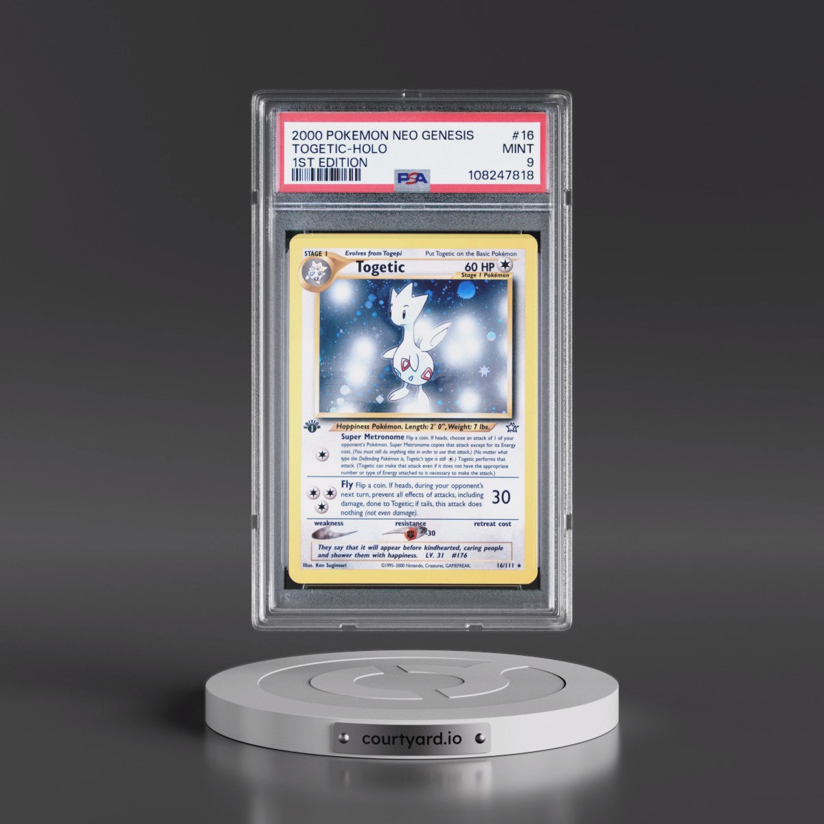 2000 Pokémon Neo Genesis #16 Togetic - 1st Edition Holo (PSA 9 MINT)