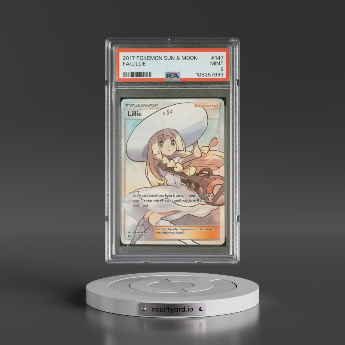2017 Pokémon Sun & Moon #147 Lillie - Full Art (PSA 9 MINT)