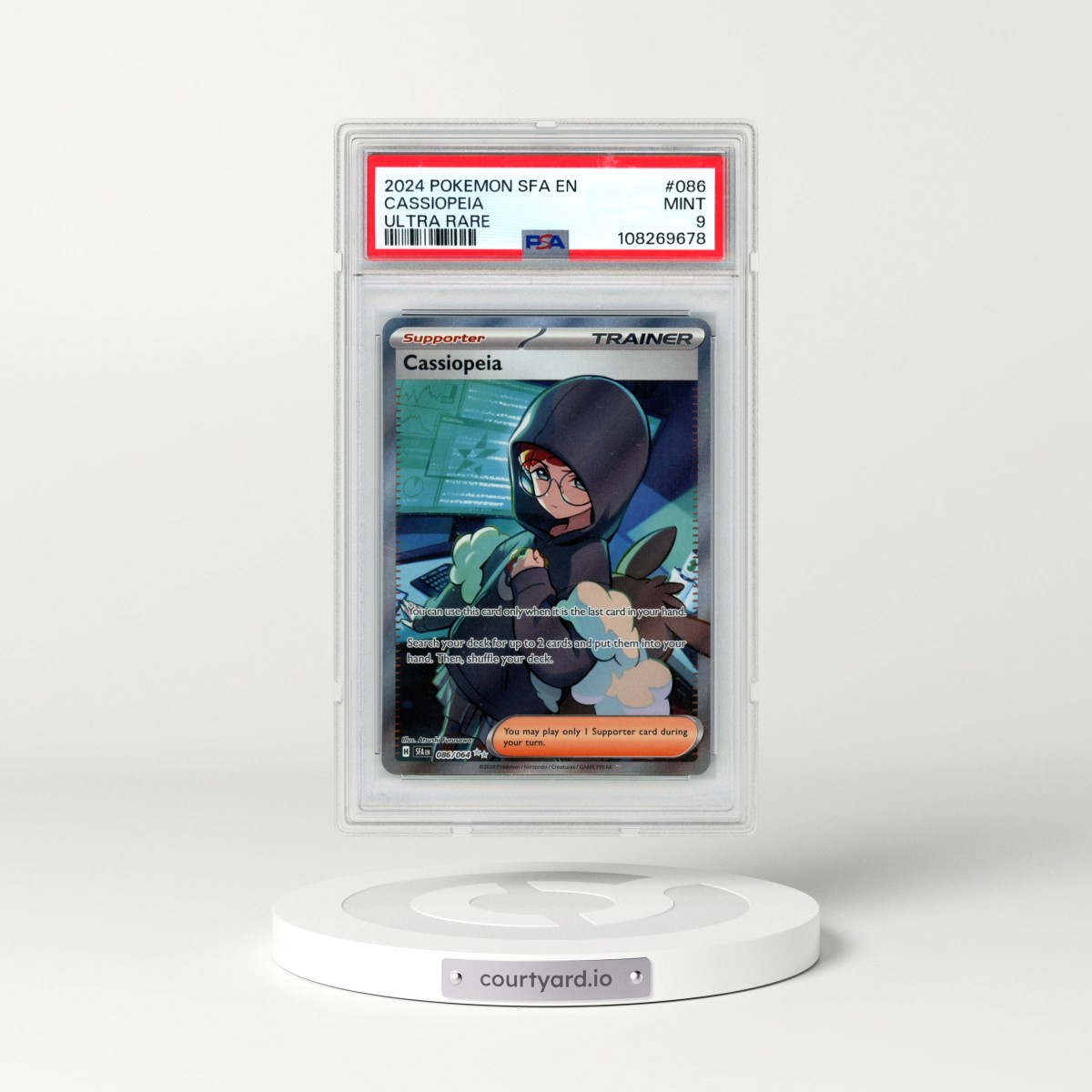 2024 Pokémon Sfa EN-Shrouded Fable #086 Cassiopeia - Ultra Rare (PSA 9 MINT)
